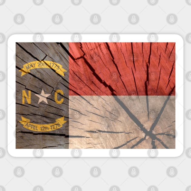 North Carolina Wood Flag Sticker by DrPen